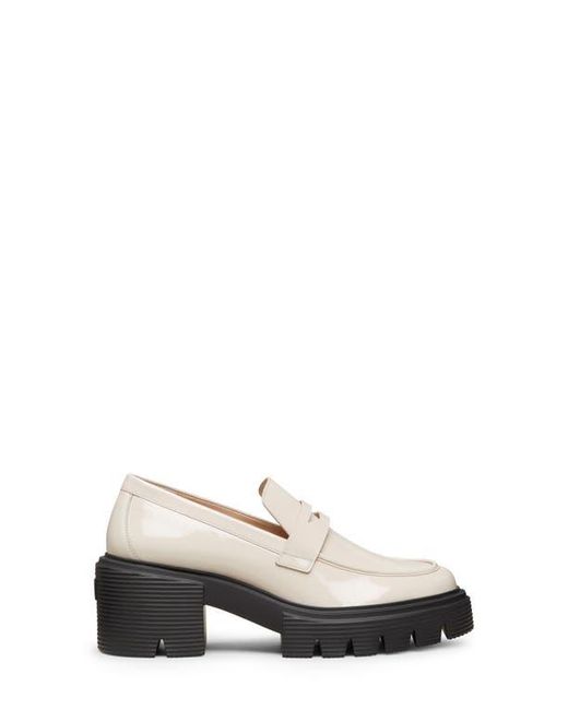 Stuart Weitzman White Soho Loafer