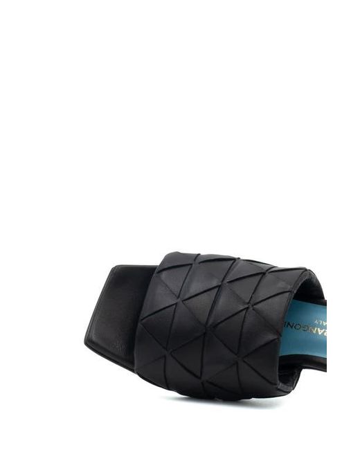 Valentina Rangoni Black Vicky Kitten Heel Slide Sandal