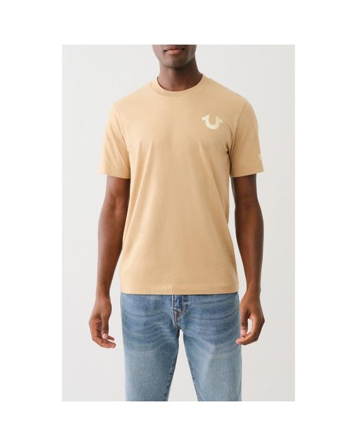 True Religion Blue Fast Buddha Rhinestone Graphic T-Shirt for men