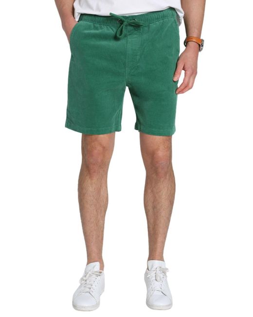 Jachs New York Green Stretch Corduroy Pull-on Shorts for men