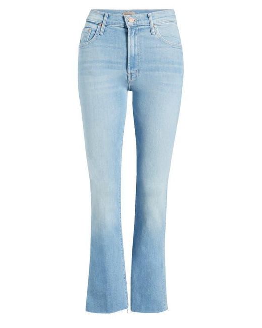 Mother Blue The Insider High Waist Fray Hem Crop Bootcut Jeans