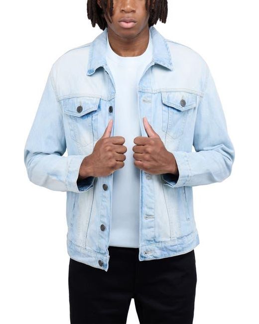Xray Jeans Blue Slim Washed Denim Jacket for men
