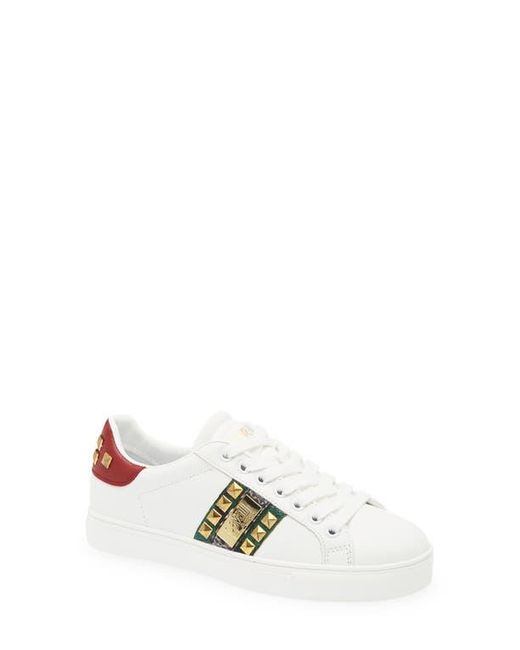 Roberto Cavalli Metallic Logo Hardware Low Top Sneaker