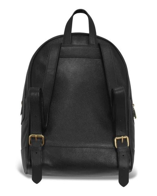 CHAMPS Black Leather Backpack