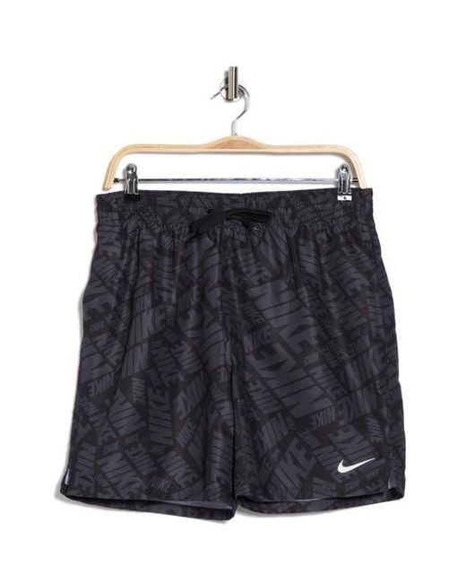 Nike Black Seven-Inch Volley Swim Trunks for men