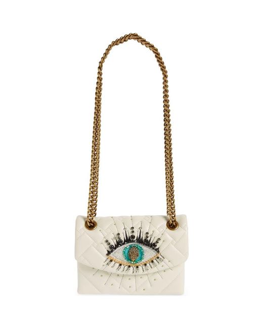 Kurt Geiger Metallic Mini Kensington Eye Quilted Leather Crossbody Bag