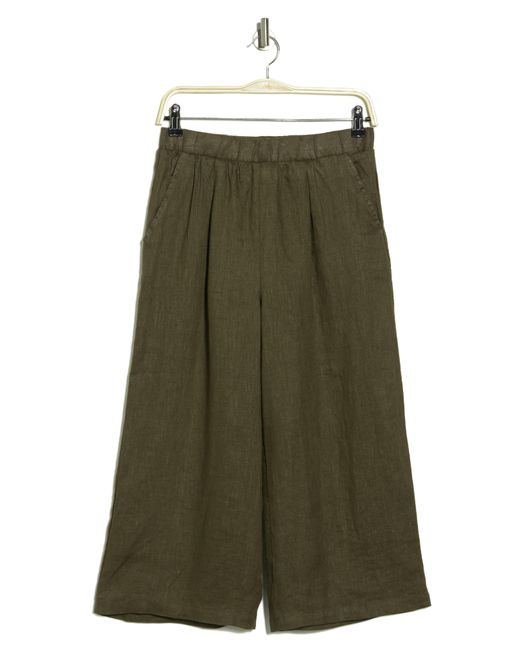 T Tahari Green Pull-on Linen Pants