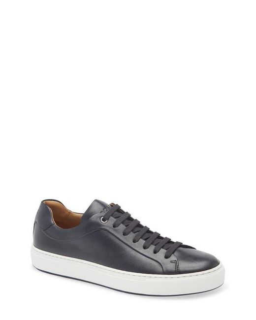 Boss Blue Mirage Lace-Up Leather Sneaker for men