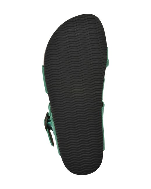 White Mountain Green Hazy Leather Footbed Sandal