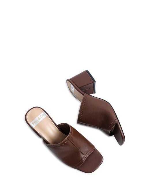 Rag & Co Brown Wuling Slide Sandal