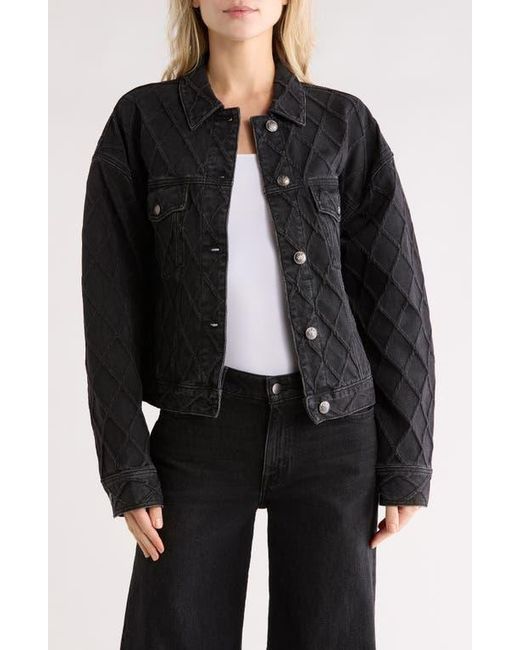 Rag & Bone Black Ryan Denim Trucker Jacket