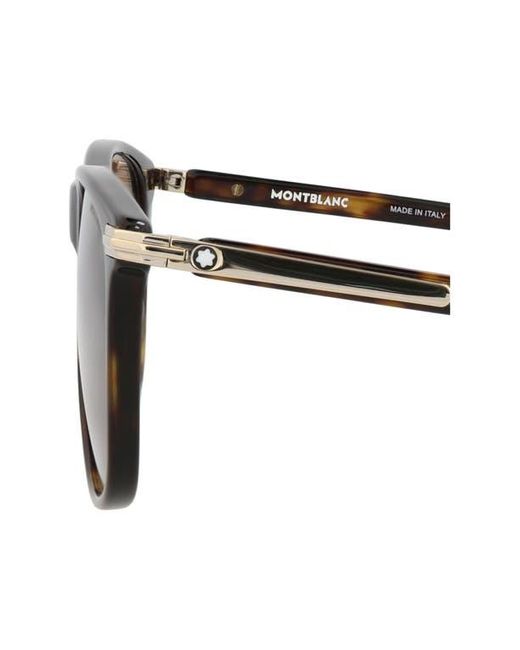 Montblanc Brown 56Mm Rectangular Sunglasses for men