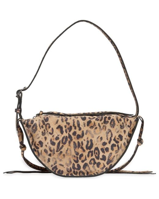 Steve Madden Metallic Suede Half Moon Crossbody Bag
