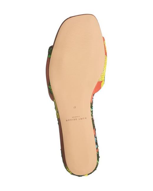 Kurt Geiger Orange Brixton Lock Slide Sandal