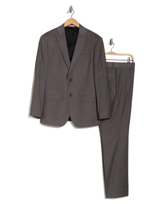 Nordstrom Gray Trim Fit Pinstripe Notch Lapel Suit for men