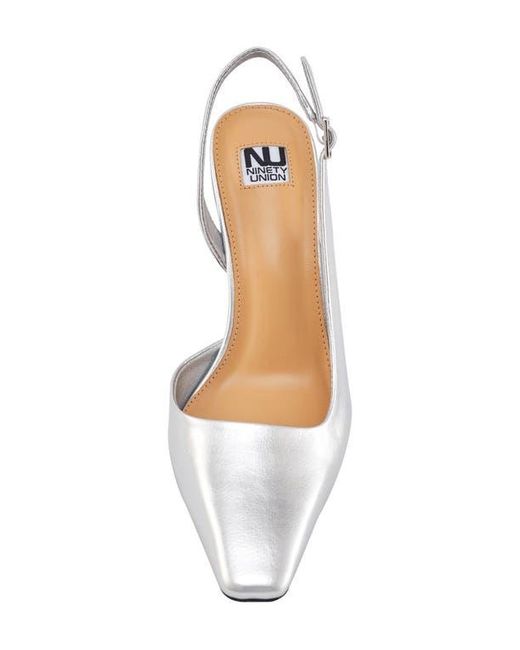 Ninety Union White Rain Slingback Pump