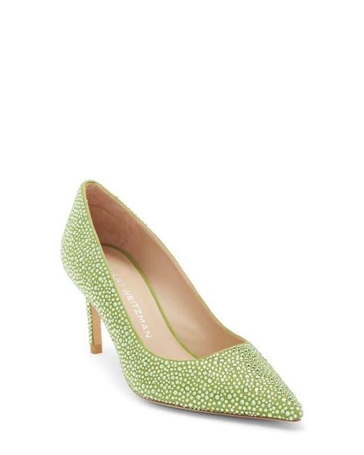 Stuart Weitzman Green Stuart Power Shine Pump