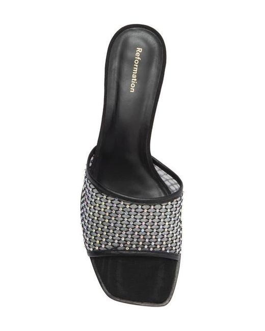 Reformation Black Scout Mesh Slide Sandal