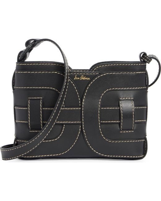 Sam Edelman Black Bay Leather Shoulder Bag