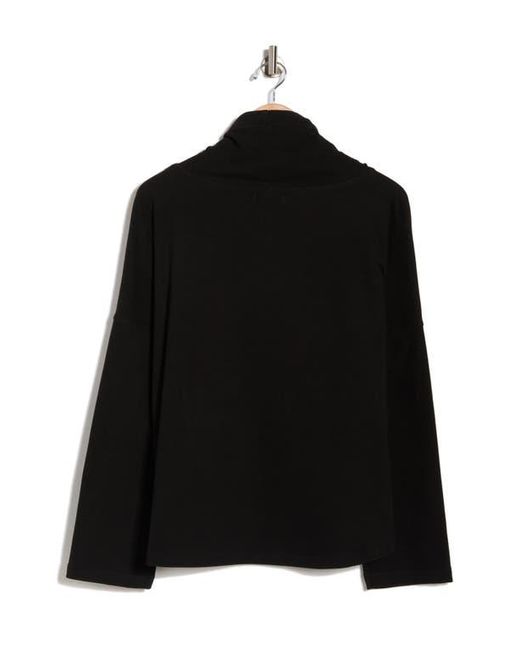 Max Studio Black Funnel Neck Pullover