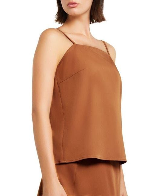 Misook Brown Square Neck Camisole