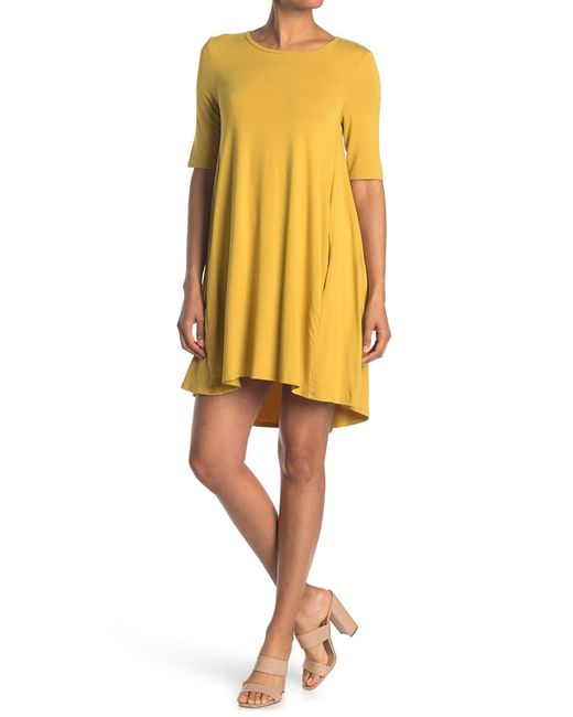 elbow sleeve swing dress Big sale - OFF 64%