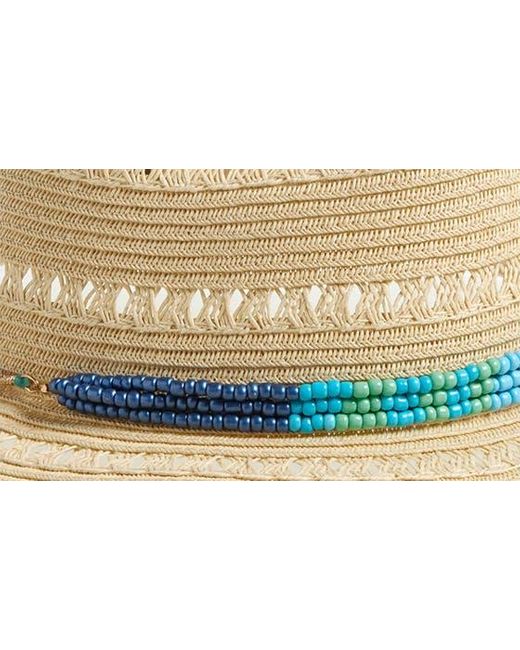 Vince Camuto Natural Bead Trim Panama Hat