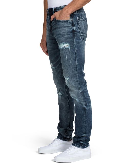 PRPS Blue Le Sabre Distressed Slim Fit Jeans for men