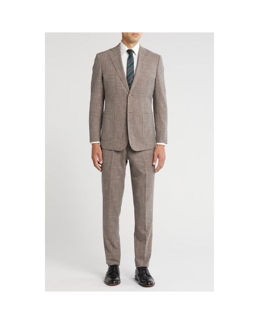 English Laundry Gray Two-Button Flat Front Suit for men