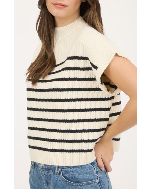 Blu Pepper Natural Mock Neck Pullover Sweater