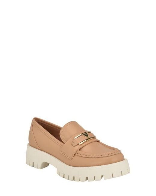 Guess Natural Tracer Platform Lug Loafer