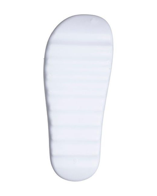 Karl Lagerfeld White Block Logo Slide Sandal for men
