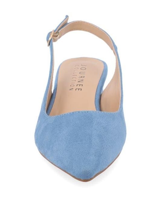 Journee Collection Blue Sylvia Slingback Pump