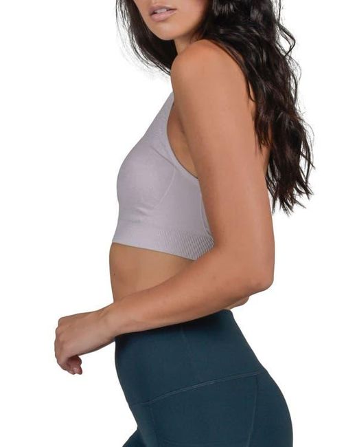 90 Degrees White Strappy Racerback Sports Bra