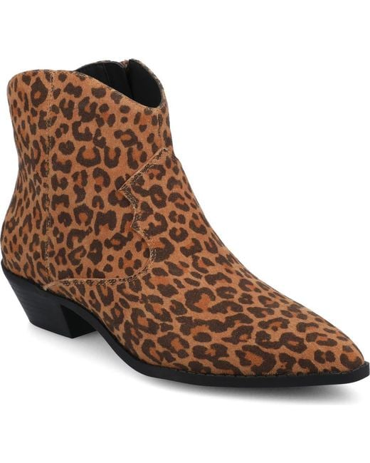 Journee Collection Brown Taliah Western Ankle Boot
