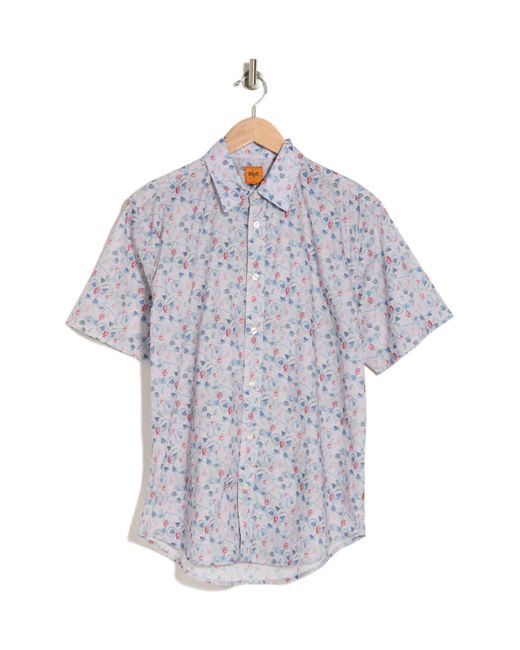 SOFT CLOTH Gray Marin Print Short Sleeve Shirt for men