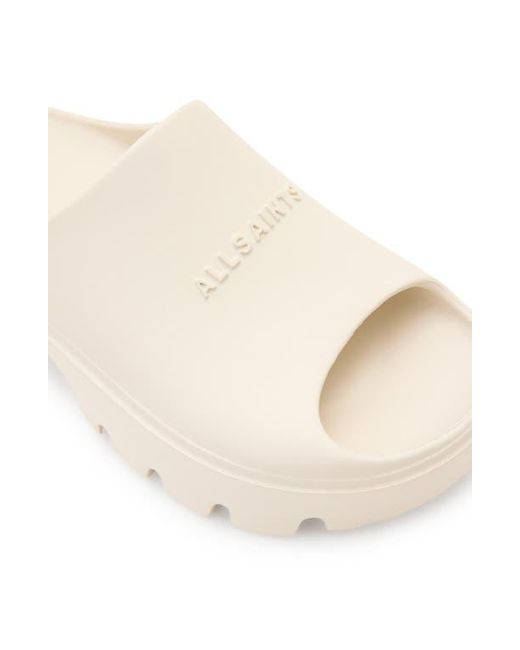 AllSaints White Eclipse Platform Slide Sandal