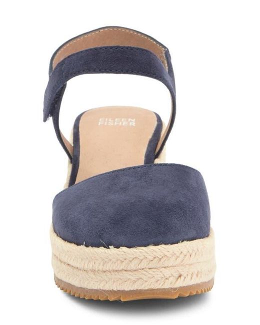 Eileen Fisher Blue Nessa Espadrille Wedge Sandal