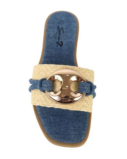 Seven7 Multicolor Raffia Flat Sandal