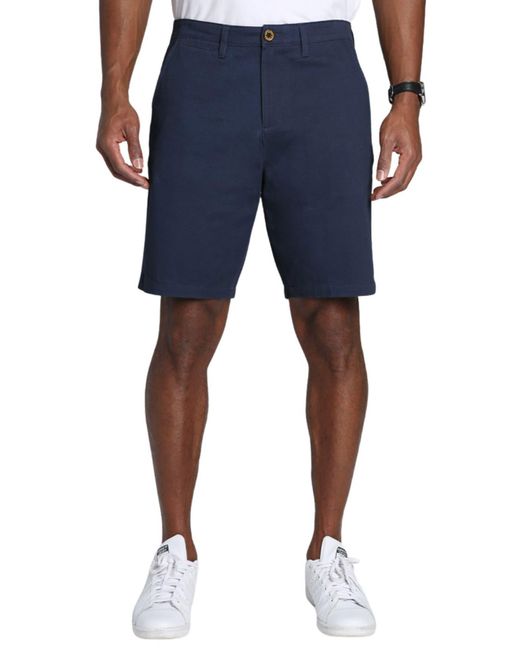 Jachs New York Blue Stretch Twill Chino Shorts for men
