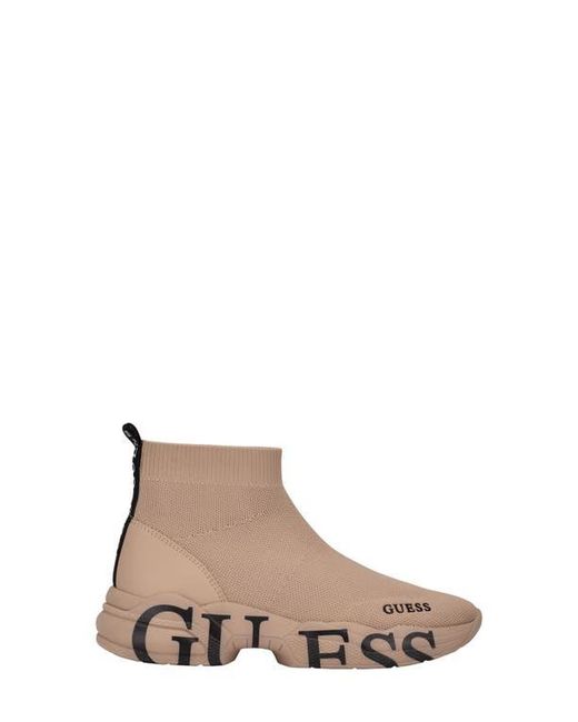 Guess Brown Pause High Top Sock Sneaker