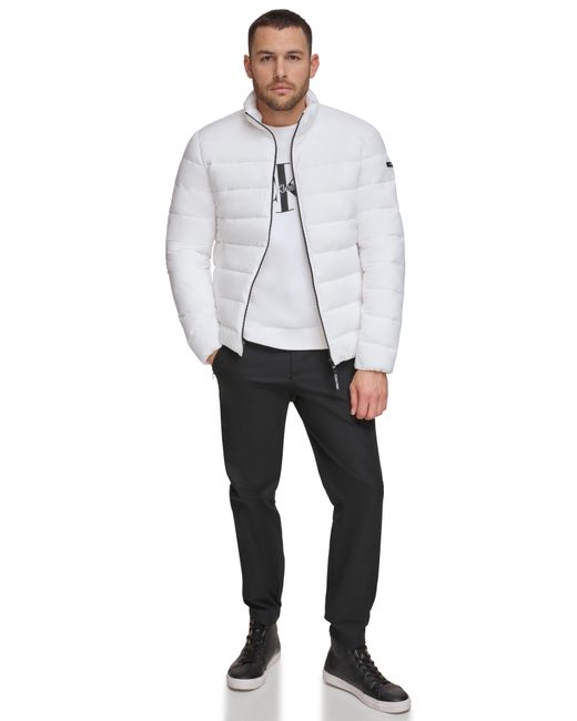 Calvin Klein White Stretch Puffer Jacket for men