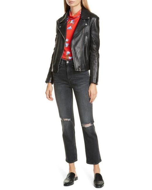 Rag & Bone Multicolor Mack Leather Moto Jacket