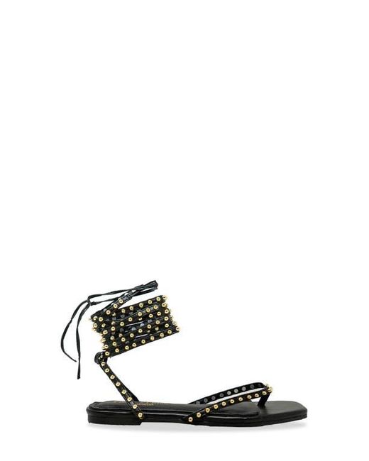 In Touch Footwear White Eve Studded Ankle Wrap Sandal