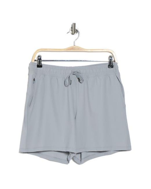 90 Degrees Gray Warp Five-Inch Active Shorts for men