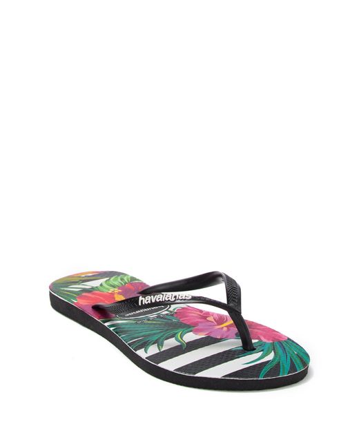 havaianas slim tropical flip flops