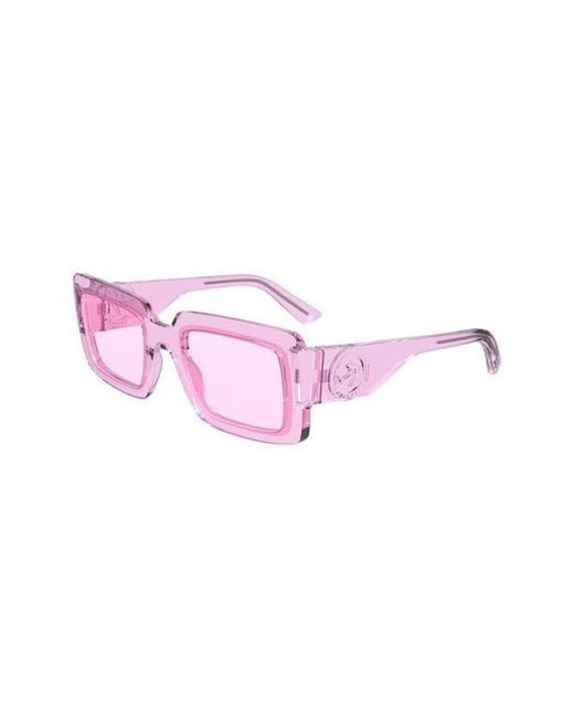 Longchamp Pink 53Mm Rectangular Sunglasses