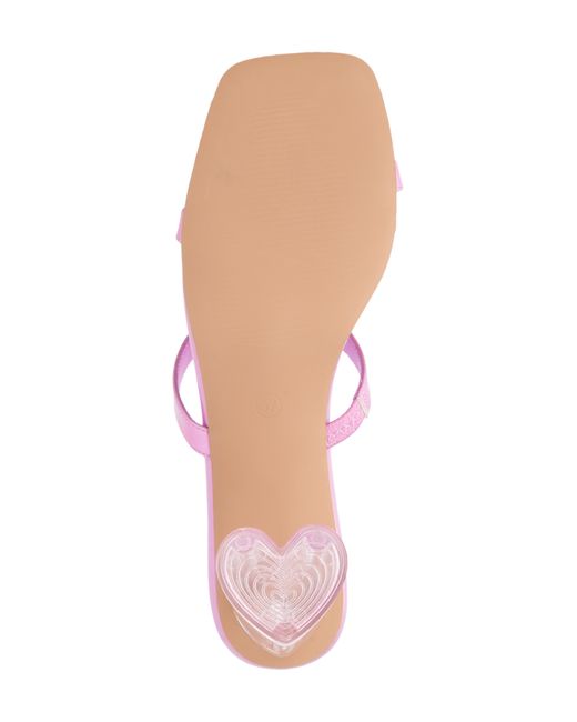 Olivia Miller Pink Lovely Clear Heel Sandal