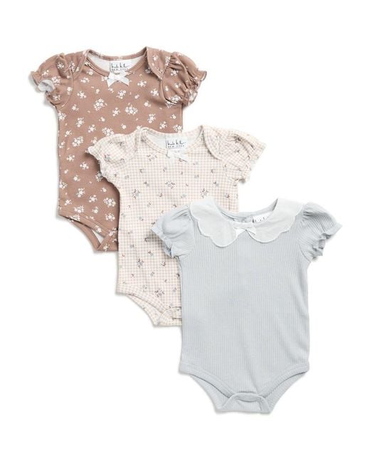 Nicole Miller White Assorted 3-Pack Bodysuits