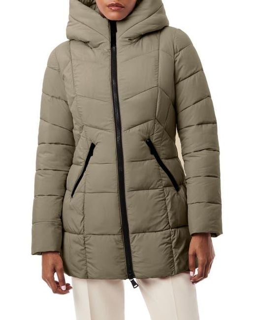 Bernardo Hooded Water Resistant Puffer Jacket in Green Lyst